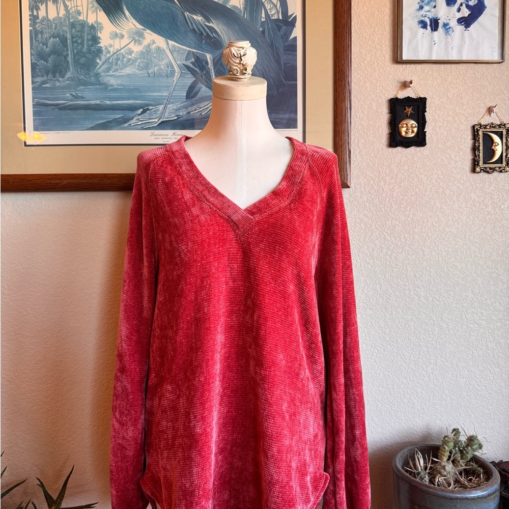Blue Blush Pink Chenille Top